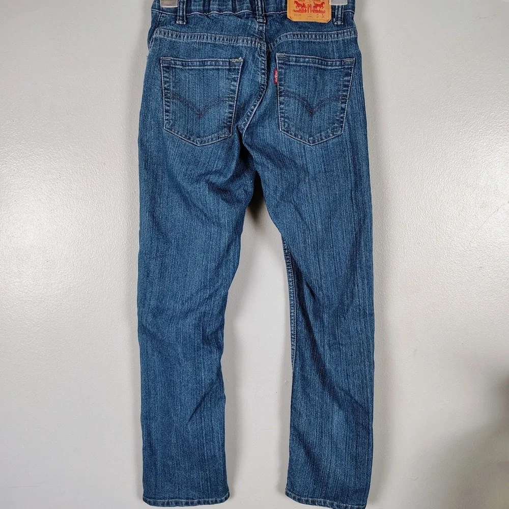 Levis 511 Slim Fit Boys Jeans Med Wash Blue Adjustable Waist Size‎ 14 Reg 27x29